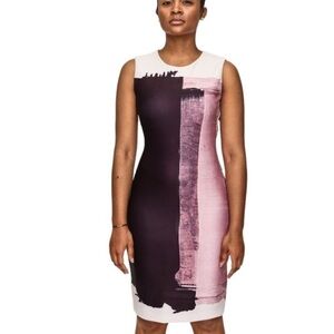 DKNY brushstroke sheath dress
